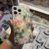 Floral Pattern Blue Flower Sea Cover Phone Case For iPhone 17 16 15 14 13 12 11 Pro Max Plus Mini Clear Soft Shell Thin Tpu
