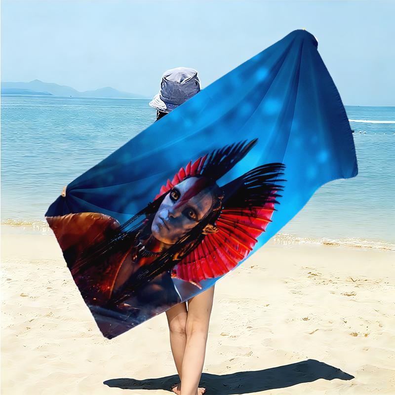 1Pc Mystical Warrior Portrait Beach Towel Microfiber Beach Towel Thin Absorbent For Beach Swimming Yoga Bath Sports 0917280