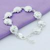Silver-Plated Rose Flower Bracelet Jewelry