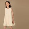 Hacikis Girls' Summer Textured Sleeveless Vest Princess Dress