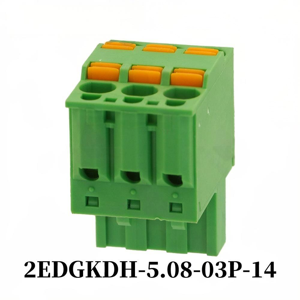 1pc 2EDGKDH-5.08 Spring Loaded Terminal Blocks Weld-free Screw-free Quick Press Wiring For Electrical Equipment