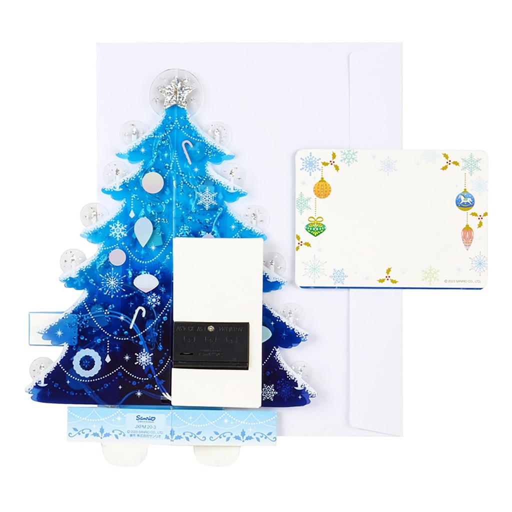 Sanrio Christmas Melody Transparent Blue Joy to the Greeting International Shipping SANRIO 528307 Card, Card, Tree, World, Card, Available, JXPM20-3,