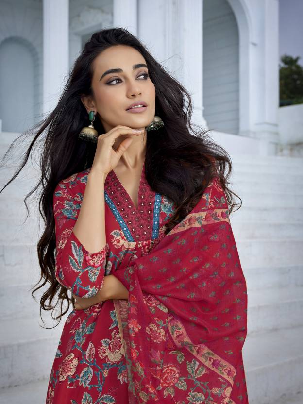 Party Wear Designer Kurta Pant Dupatta Set Indian Women Bollywood Top Tunic Salwar Suit Kurti