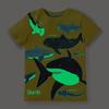 Children's Glow-in-the-Dark Shark Print Summer T-Shirt 2026