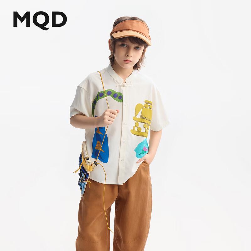 MQD Boys  Tencel Linen Short Sleeve Set 150cm