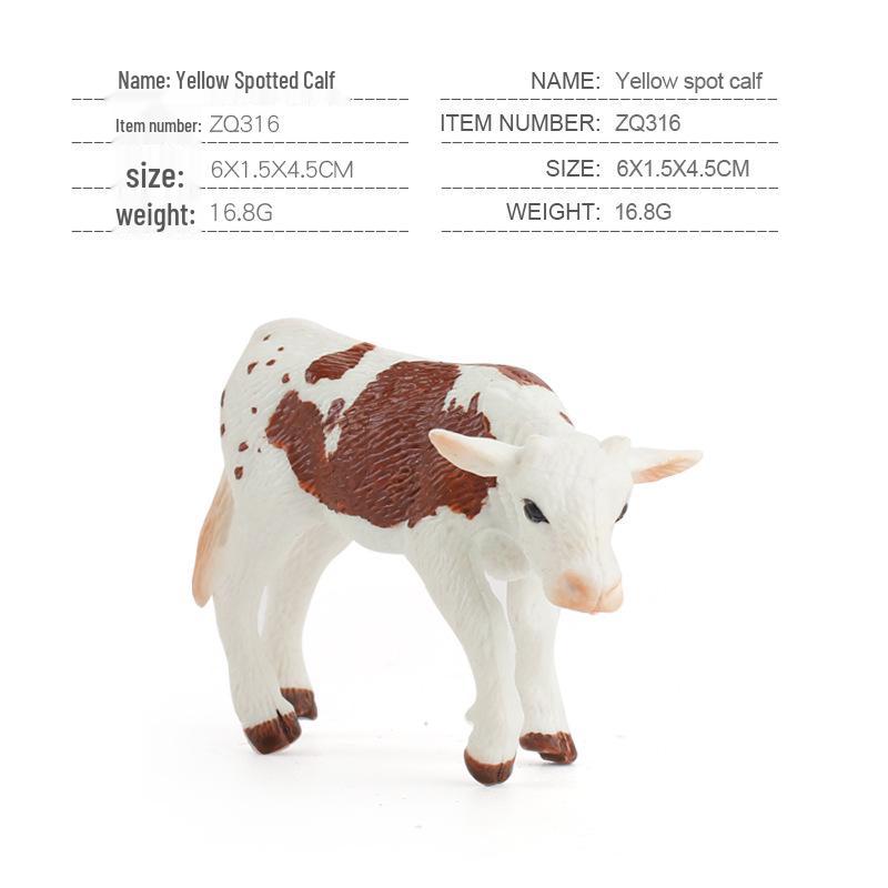 Animal Model Set: Cow, Buffalo, Ox, Rhinoceros, Bison, Bull - Educational Farm Toys for Kids