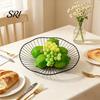 Luxury Dining Table Decor Household Fruit Plate Thickened Iron Bowl with Large-Capacity Draining Design for Elegant Kitchen Holder Counter Anti-Rust