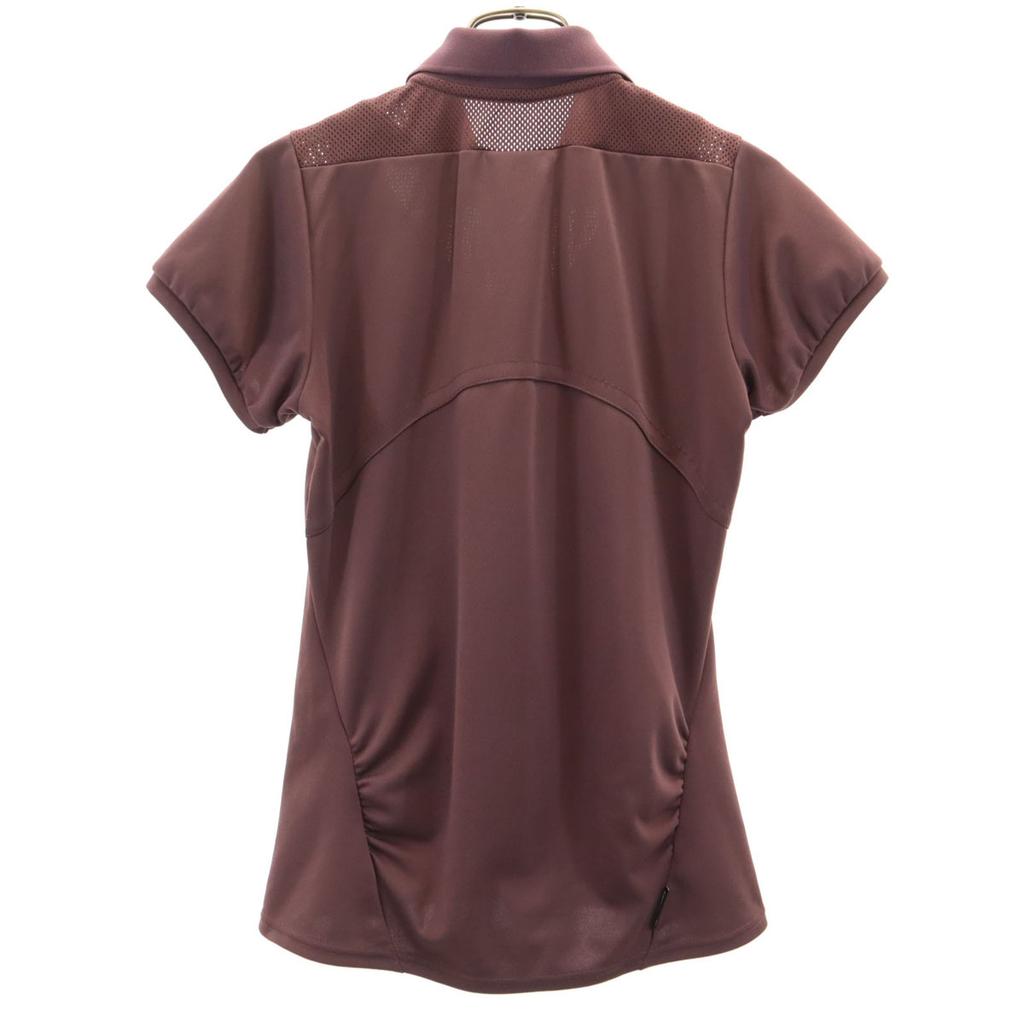Adidas Short Sleeve Polo Shirt M Brown Women Used