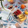 Picnic-Themed Photo Props: Outdoor Scene Decoration with Tablecloth and Tray for Food Photography.