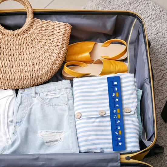 Travel Packing Reminder Reusable Check List with 24 Sliders Portable Lightweight Waterproof Suitcase Packing Sliding Reminder Tools