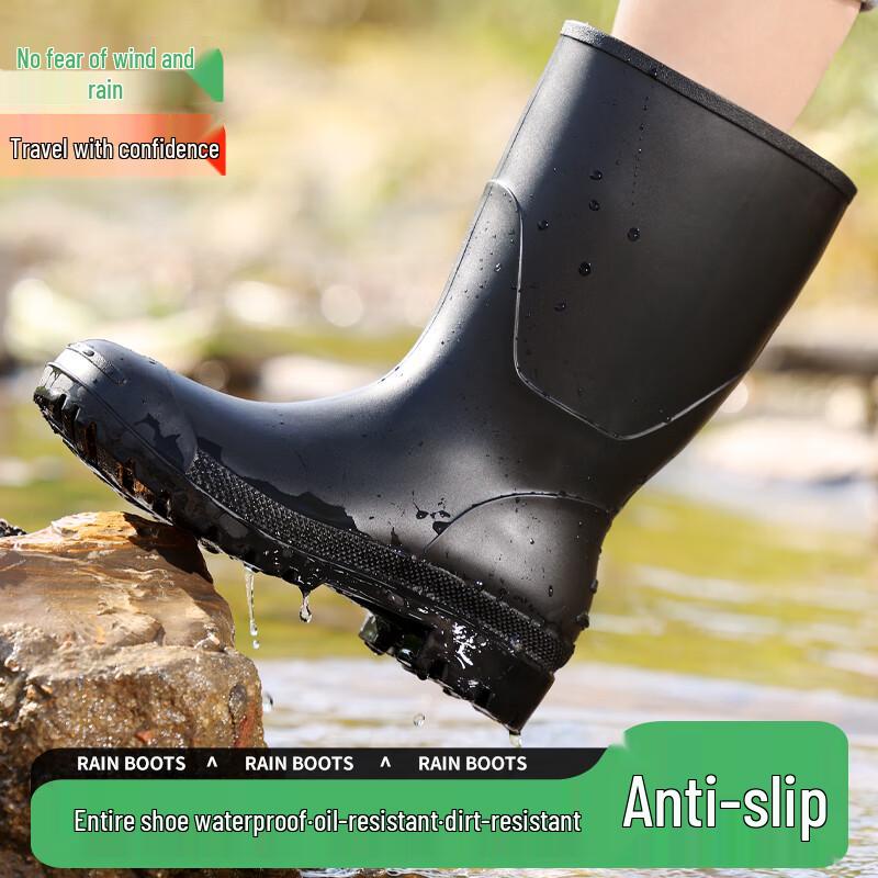 Men s High-Top Waterproof Rain Boots 43