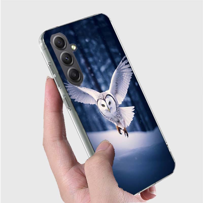 Owl In Winter Phone Case for Samsung A16 A26 A36 A56 A17 A37 A57 A07 A06 A02S A03 A04S A05S Galaxy Note 20 10 A50S A71 A51 A31 A