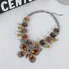 Elegant Double Layer Butterfly Tassel Necklace - Retro Chinese Palace Design with Feminine Charm