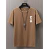 Poker 'K' Men's Short Sleeve T-shirt Casual Multicolor Top For Men Cotton Loose Oversized T Shirt Personalized Trend Tees