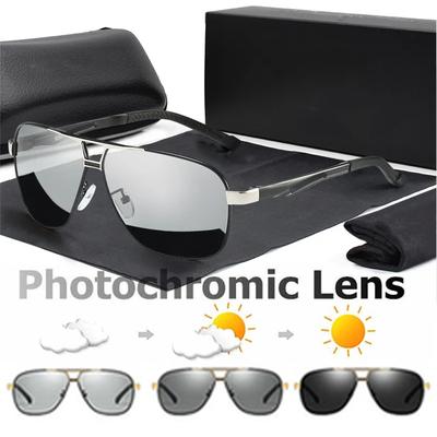 Fashion Photochromic Sunglasses Classics Men Outdoor Driving Day Night Dual-use Color Change Lens Non-polarized