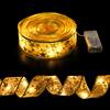 Christmas Decoration LED Ribbon Lights Christmas Tree Ornaments DIY Lace Bows String Light Navidad Home Decoration New Year 2025
