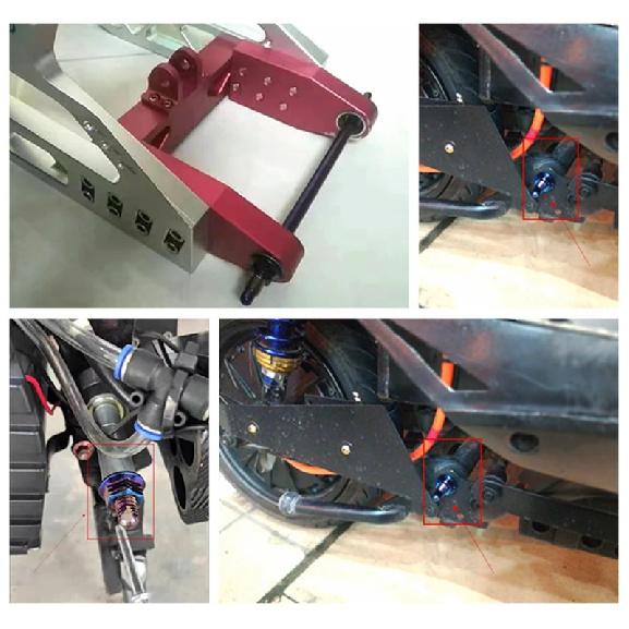 Multicolor M10/12 X220-360mm Motorcycle Front Wheel Shock Axle Medium Axle For Honda Yamaha RSZ JOG FORCE M3 Niu Scooter Parts
