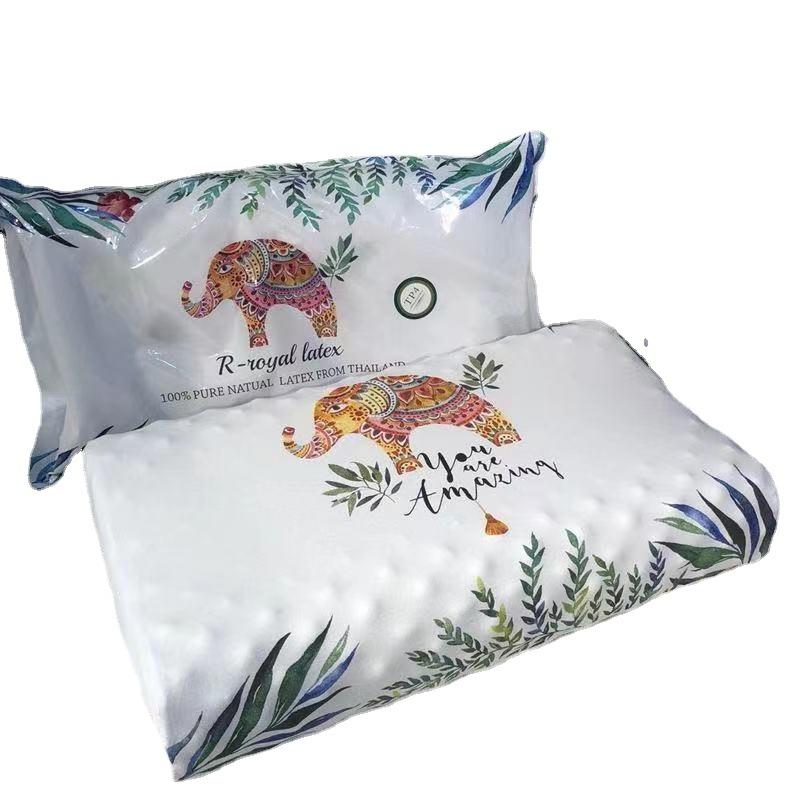 New Royal Thai Elephant Latex Pillow Adult Natural Pillow Core Neck Pillow