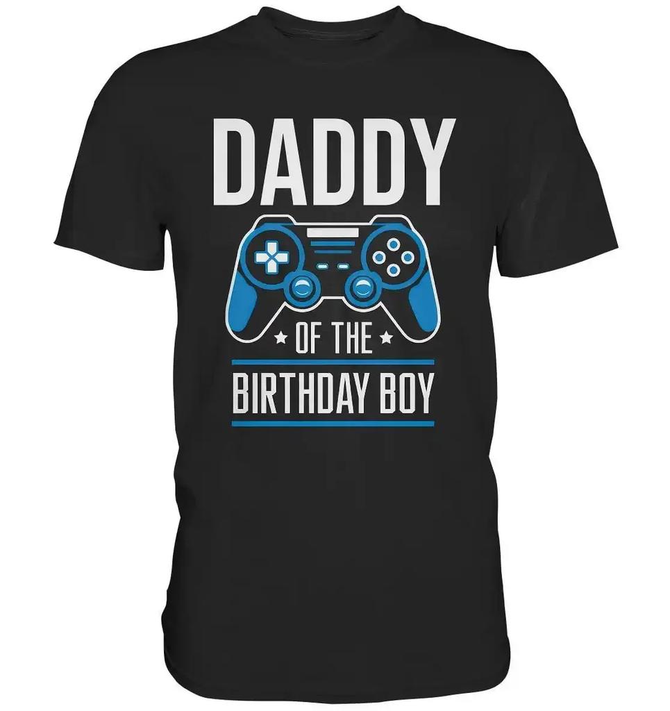 Gamer T Shirt Daddy Of The Birthday Boy Funny Saying Father Idea Premium