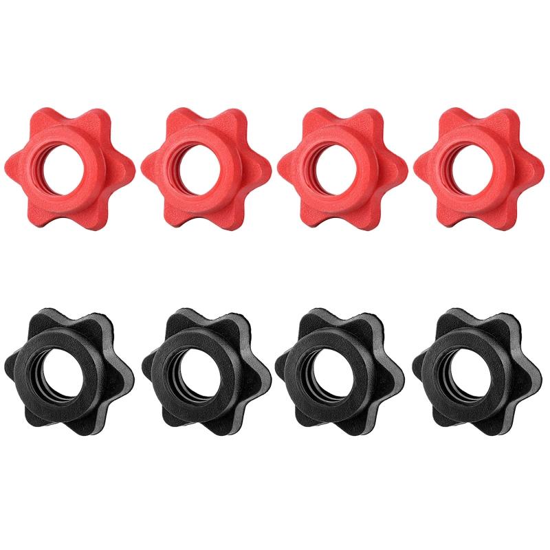 4x Barbell Spinlock Collars Replacement Bar Hexagon Nut for Barbell Bar Training