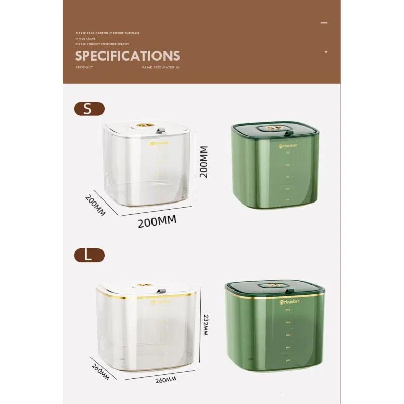 Rice Bucket Household Insect-proof and Moisture-proof Sealed Canned Grain Rice Storage Box Storage Box Flour Dog Food Cat Food