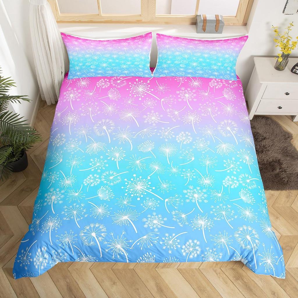 Comforter Dandelion Wild Daisy Botanical Bedding Set Cute Butterfly Comforter For Boys Girls Farmhouse