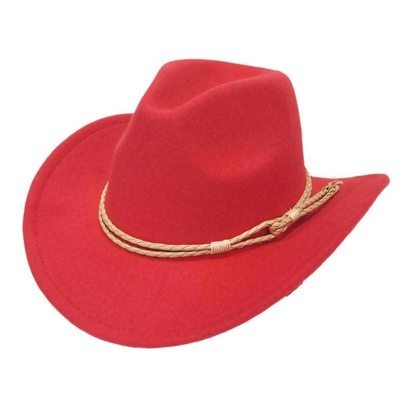 Cappelli da Cowboy Occidentali Classici Stile Unisex Elegante Per Attività All'Aperto e Abbigliamento Casual Fibra di Poliestere