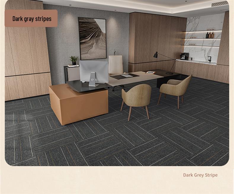 Le Fu Office Carpet: Large Splicing Square Floor Mat for Full-Cover Commercial Areas and Billiard Halls