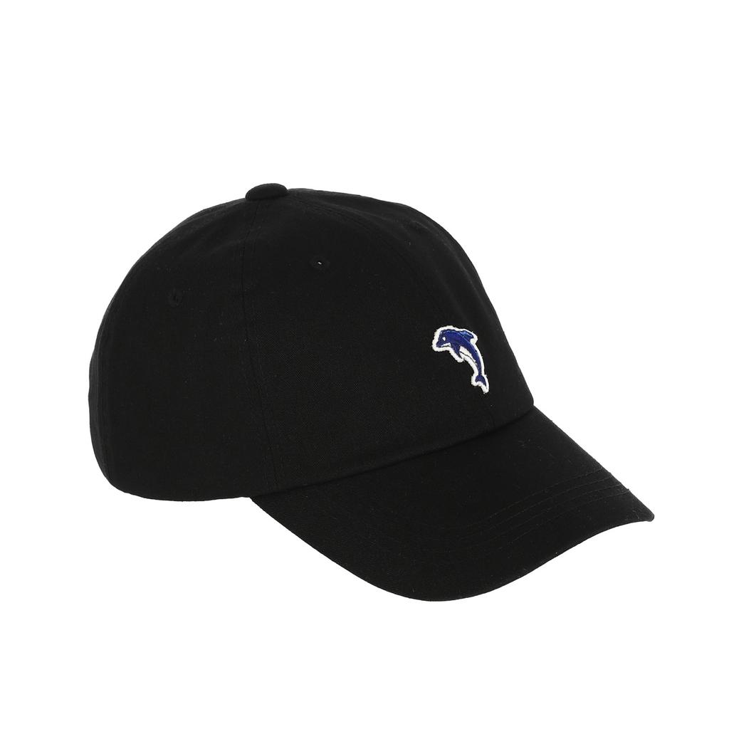 DOLPHIN WAVE APPAREL Dolphin Mini Embroidered Ball Cap Black