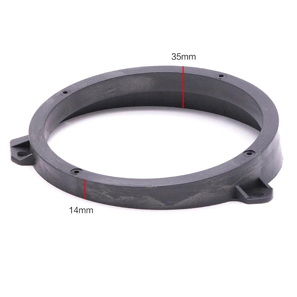 1 Pair Solid 6.5" Black Car Front Door Speaker Spacer for Subaru Forester