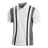 Striped Print Summer Short Sleeved Lapel Button Men's Casual Top
