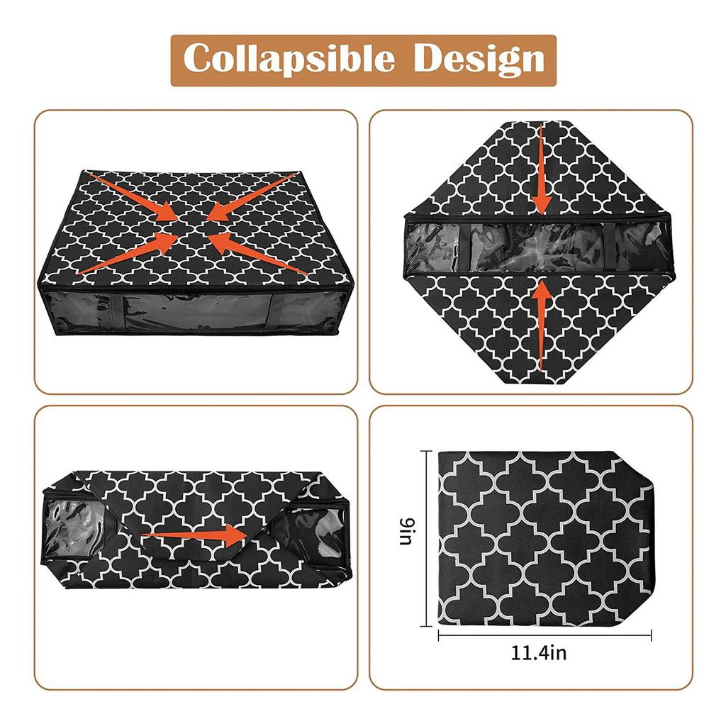 M-Modern-Storage Bins, Under Bed Storage Containers, Foldable Clothes Storage Box, Storage Organizer, With Handles Clothing