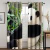Cute Cartoon Panda High Shading Window Curtain Various Styles of Panda Patterns Thick Blackout Drape Child Bedroom Living Room