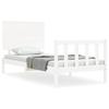 VidaXL Bed Frame with Headboard White 90x200 Cm Solid Wood 3193387