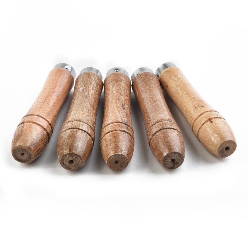 Strong Metal Collar Wooden File Handle 5pcs 9cm Portable