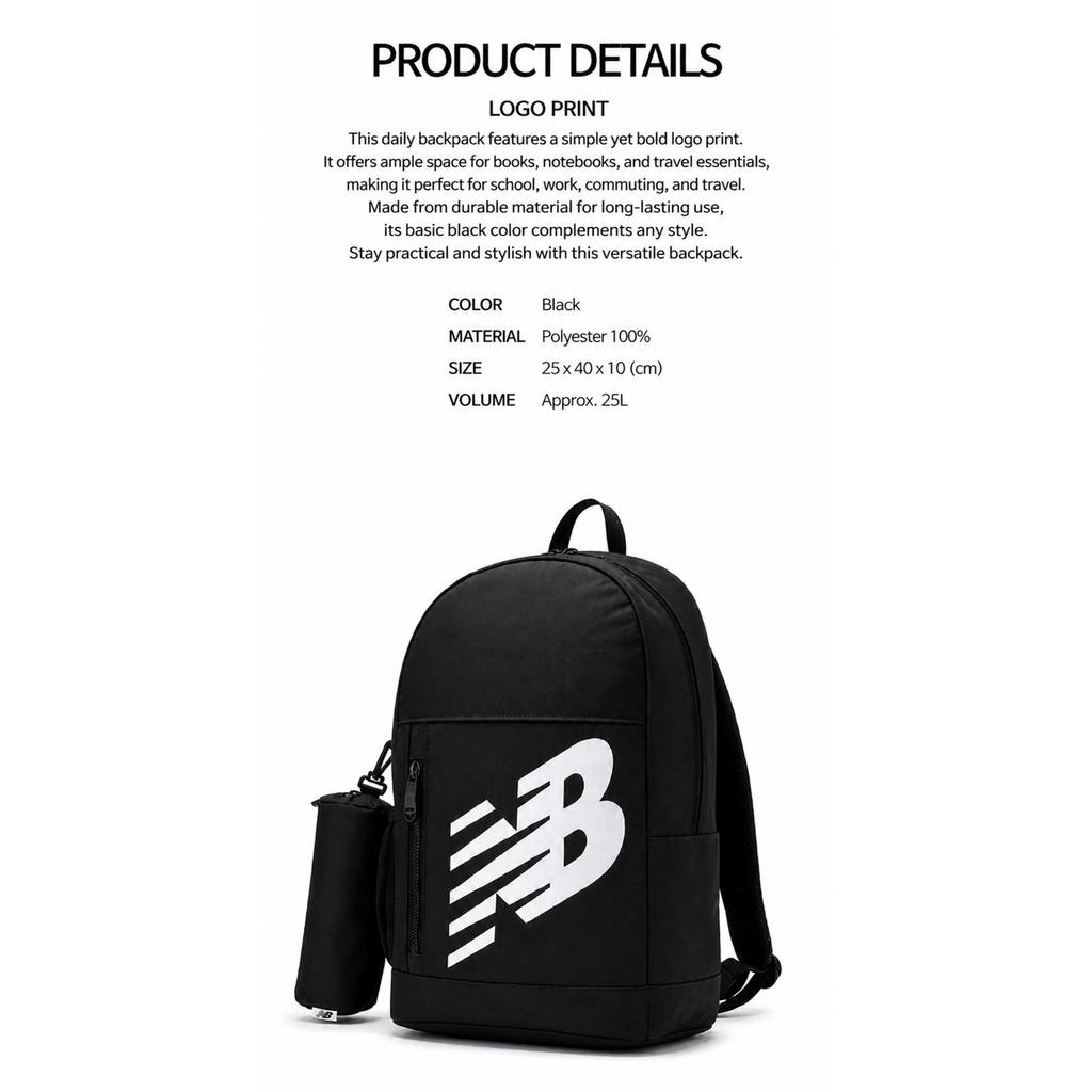 New Balance Backpack NBKDPENC-BLK in solid Black