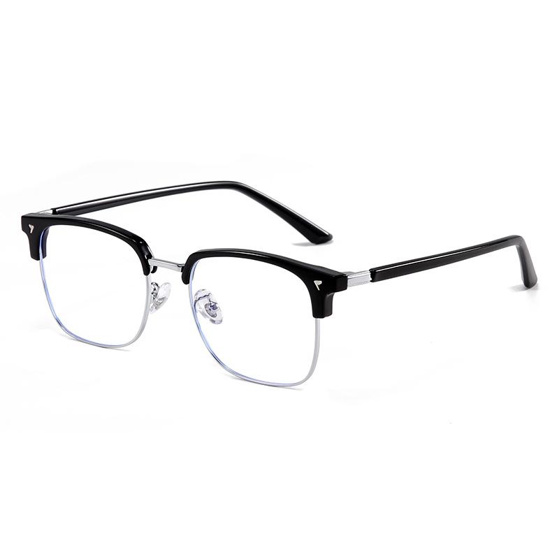 0 -0.5 -0.75 To -6.0 Half Frame  Anti Blue Rays Square Nearsighted Glasses For Women  Shortsighted Prescription Spectacles