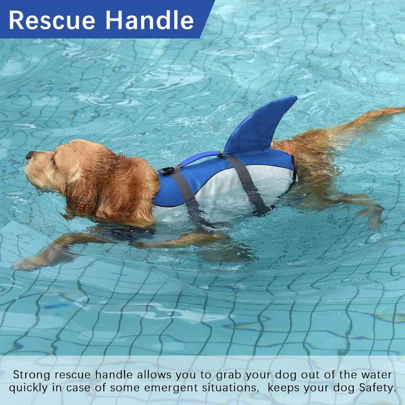 Pet Dog Life Jacket Pets Cat Dogs Life Jackets Puppy Cats Large Dogs Summer Swimming Safety Vest with Handle Rescue Clothes