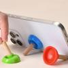 Um Desentupidor de Vaso Sanitário Multifuncional de Silicone com Suporte para Celular e Ventosa, Perfeito Como um Presente ou Brinquedo Peculiar