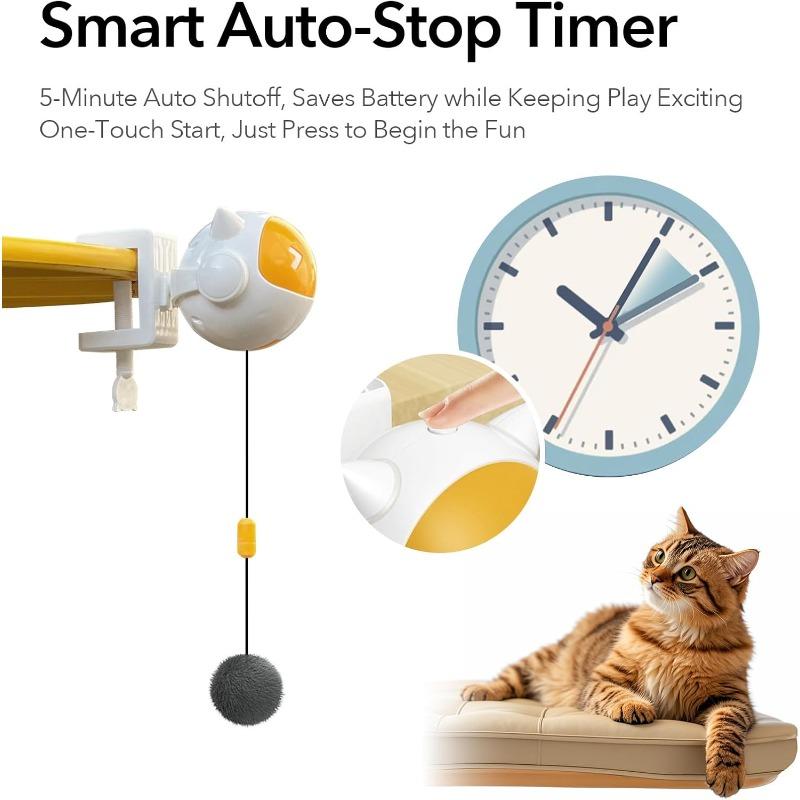 Multi Mode Adjustable New Interactive Cat Toys Electric Cat Balls Pet Toys Can Be Raised Lowered Hair Balls Cat Toys HD