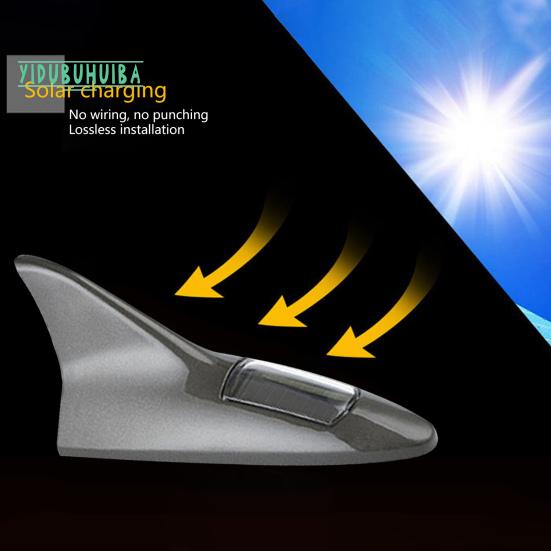 Lampada Di Avvertimento A Led Per Auto Universale Per Auto Ad Energia Solare Antenna A Pinna Di Squalo Segnale Di Avvertimento Decorativo Fanale Posteriore