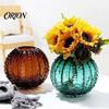 Minimalistische Wohnkultur Vase Kaktus Glasvase, Transparent Modern Blume für Trockenblumen & Frische Wohnzimmer Tischdekoration Florale Arrangements,