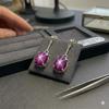 Pink Star Sapphire Stud Earrings 925 Sterling Silver For Women 6 Ray Star Sapphire Star Dainty Earrings Birthstone Earrings Handmade Earring