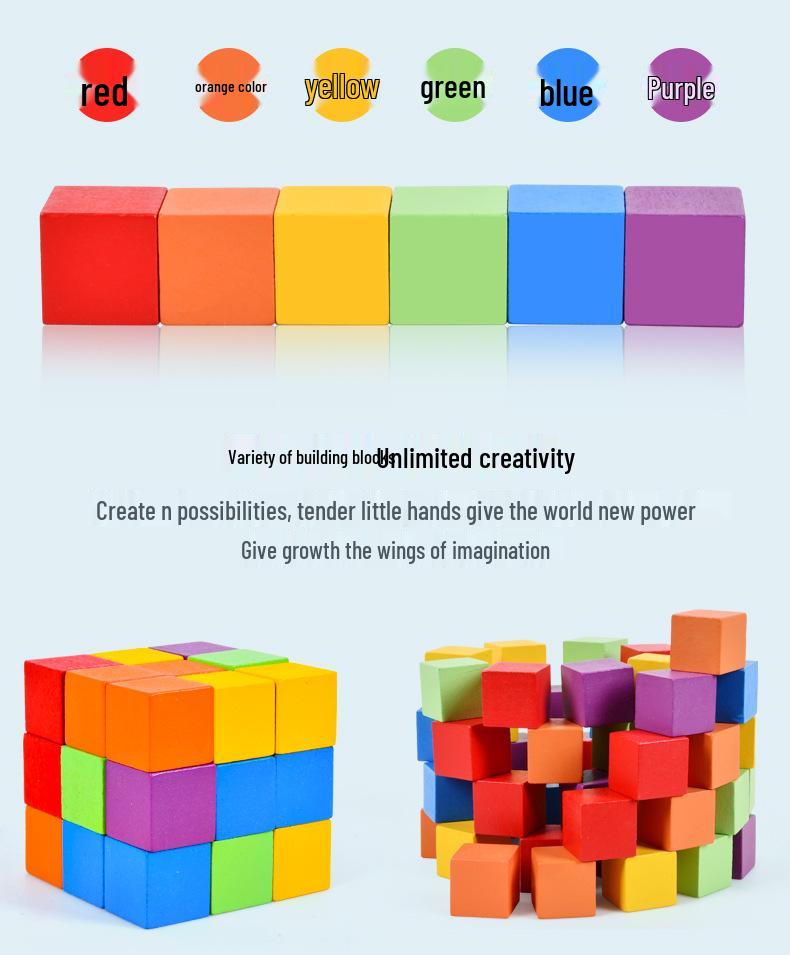 Toddler Educational Spatial Sense Rubik's Cube Battle Game - Two-Player Building Blocks for Parent-Child Interaction and Concentration Development.