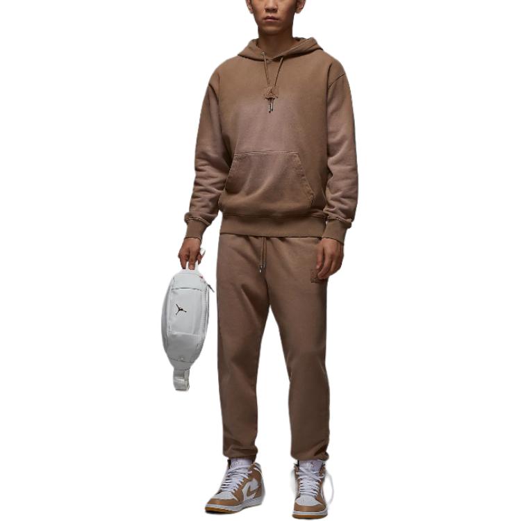 Jordan Flight Fleece Pullover Hoodie Long Sleeve Sweatshirt Men Sweatshirt Dark-Brown FV7250223