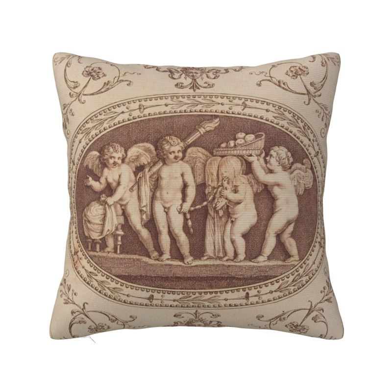 Custom Vintage Rose Victorian Angel Pillow Covers Home Decoration Luxury Cushion Cover Square Pillowcase