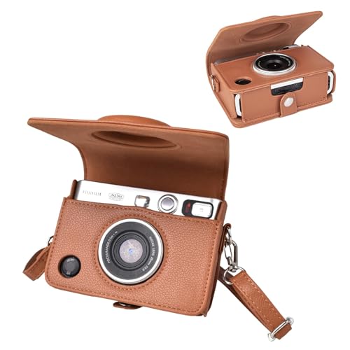 

kinokoo Instax Mini Evo Case with Precision Charging Port and Photo Printing Opening, PU Leather Instax Evo Camera Bag for Fuji Mini Evo, Adjustable S