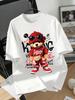 New Style Cartoon Bear Graphic T-shirt Men Casual Loose O-Neck Fashion Top Loose Breathable Cotton Short Sleeve Comfortable Top