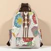 Gudaobell Ethnic Embroidery Canvas Backpack With Padded Compartments For Daily Use