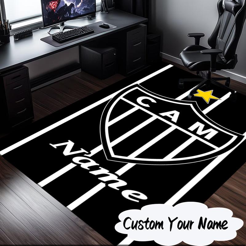 Custom Name Team Spirit Cam Unity Rug for Living Room, Game Rooms, Office, Bedroom, Floor Mat Playful Design, Fan Gifts Christmas Decor